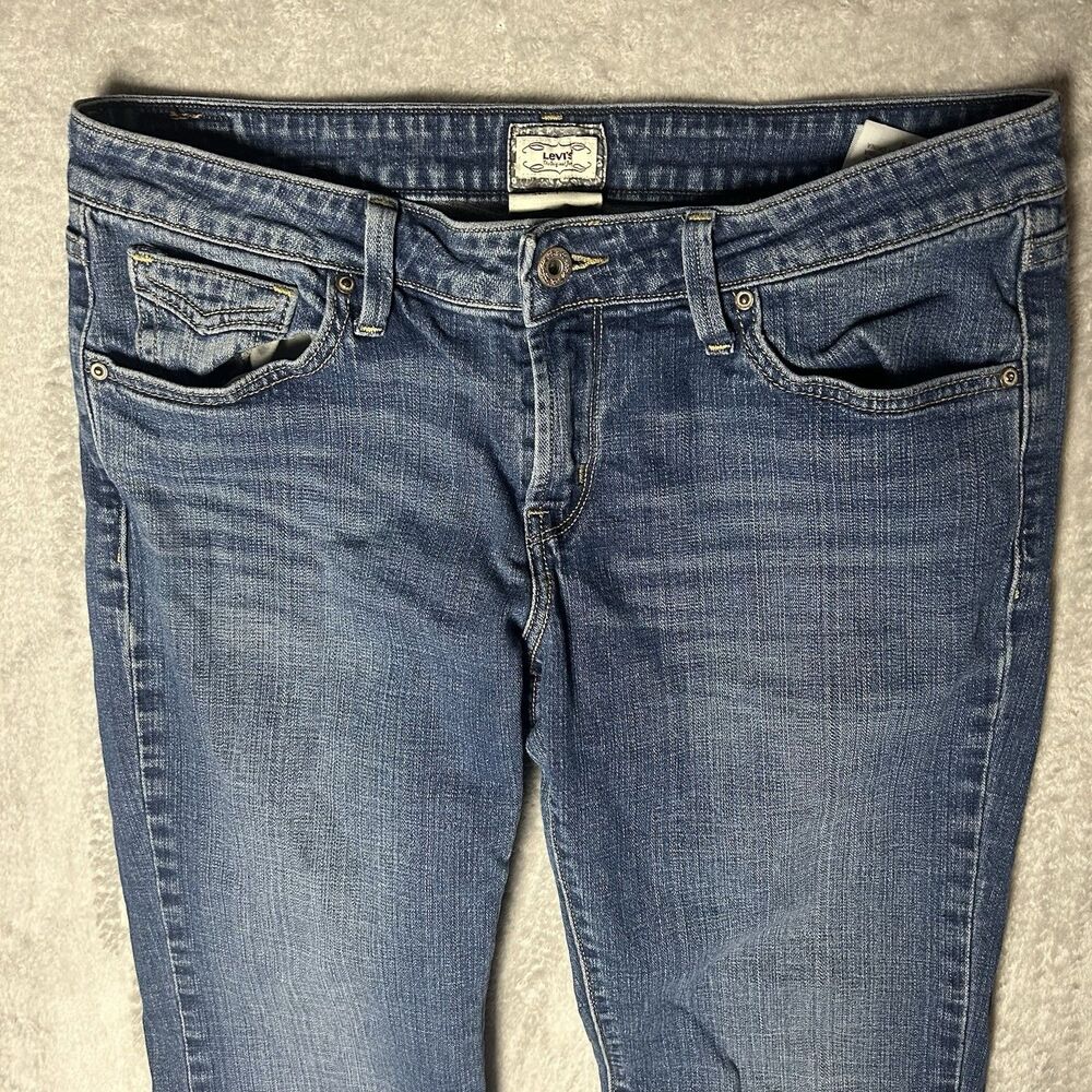 Y2K Women’s Levi’s Low Boot Cut 545 Dark Denim Jeans 2000S Western Size 10  - Picture 2 of 13
